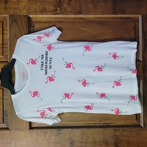 "Take me somewhere sunny" flamingo shirt